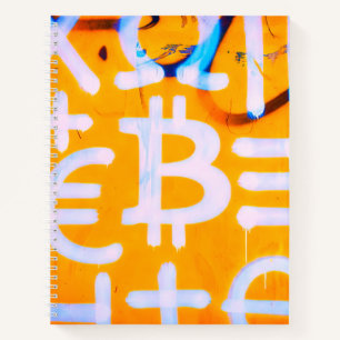 Cuaderno Arte Callejero de Bitcoin (Pintura Naranja Nº 1)