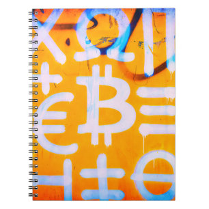 Cuaderno Arte Callejero de Bitcoin (Pintura Naranja No. 1)