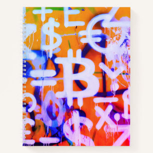 Cuaderno Arte Callejero de Bitcoin (Pintura Naranja No. 2)