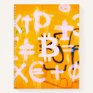 Cuaderno Arte Callejero de Bitcoin (Pintura Naranja No. 5)