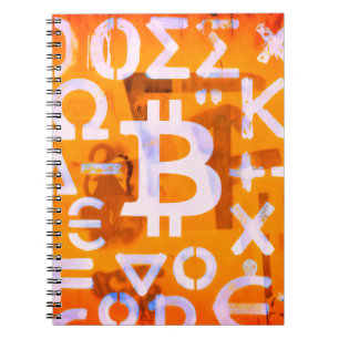 Cuaderno Arte Callejero de Bitcoin (Pintura Naranja No. 6)
