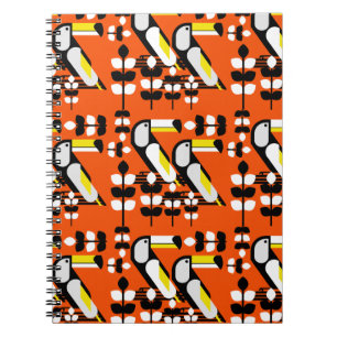 Cuaderno Arte colorido de tucán tropical