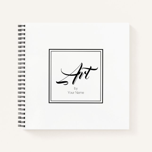 Cuaderno Arte con tu nombre en bloc de notas de esbozo de b (Anverso)