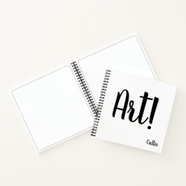 Cuaderno Arte cuadrado simple personalizado