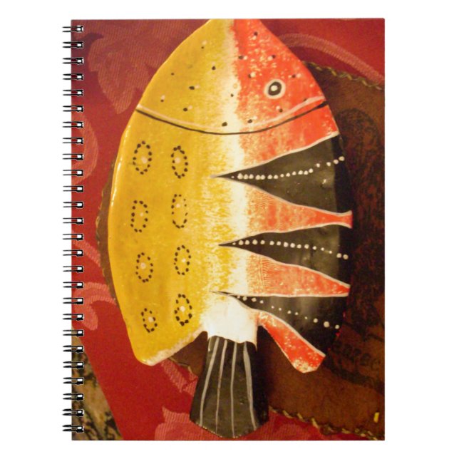 Cuaderno Arte Cultural Africano: Rico diseño rojo dorado (Frente)