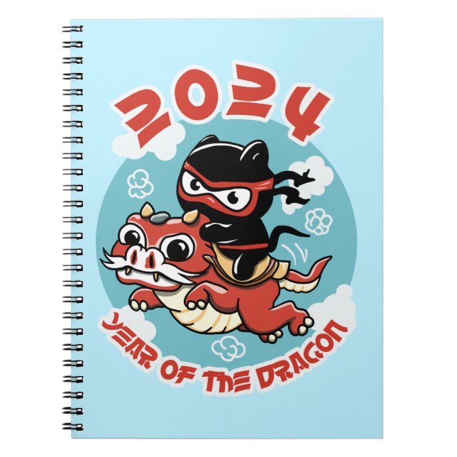 Cuaderno Arte Cute Kawaii | 2024 Año Del Dragón (Frente)