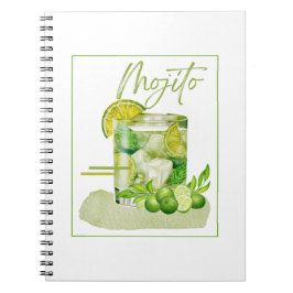 Cuaderno Arte de Acuarela de Cóctel Mojito