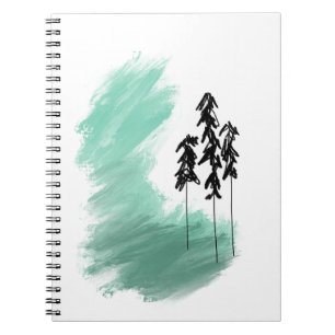 Cuaderno arte de árbol verde escandinavo simple moderno men