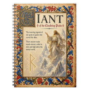 Cuaderno Arte de Bestiario Medieval Gigante