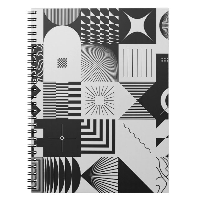 Cuaderno Arte de Brutalismo: Patrones Geométricos Vintage (Frente)