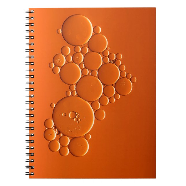 Cuaderno arte de burbujas naranjas (Frente)