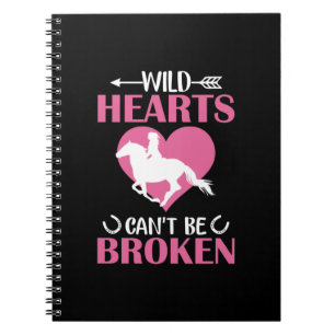 Cuaderno Arte de caballos Corazones salvajes no se pueden r