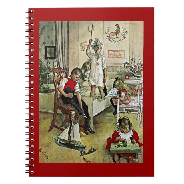 Cuaderno Arte de Carl Larsson: Navidades Morning (Frente)