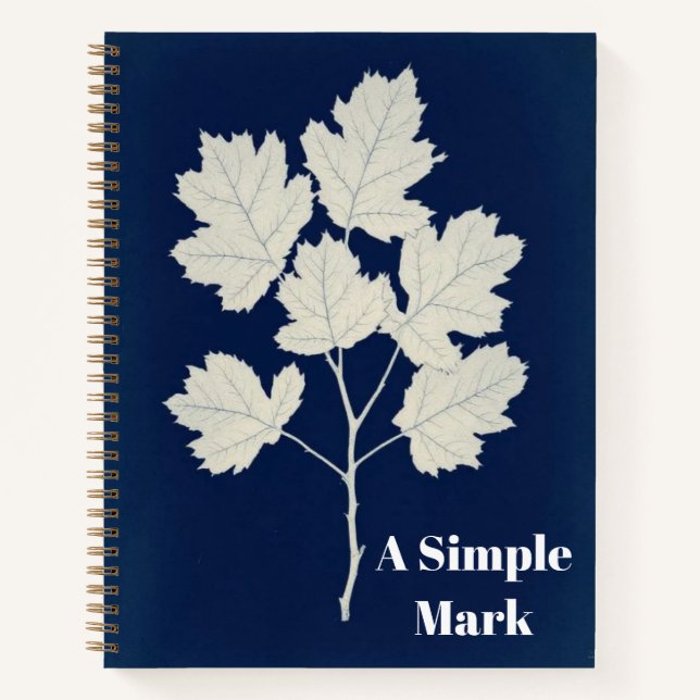 Cuaderno Arte de cianotipo botánico (Anverso)