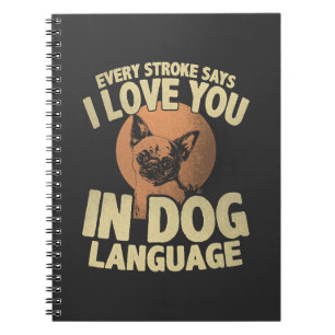 Cuaderno Arte de cita de perro de amor de huella de pata pa