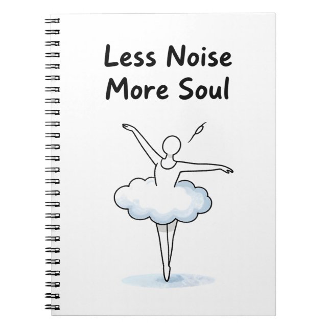 Cuaderno Arte de cita del alma de bailarina de ballet minim (Frente)