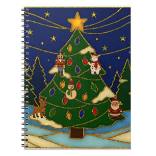 Cuaderno Arte de cloisonne Bosque Caprichoso Navidad Clásic