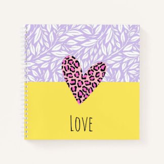 Cuaderno Arte de collage de corazón alegre con texto person