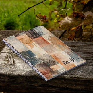 Cuaderno Arte de Collage Urbano Vintage de Nueva York