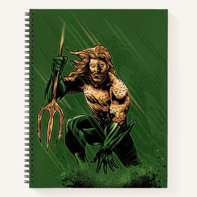 Cuaderno Arte de Cómic Dinámico del Guerrero Tridente del R (Anverso)