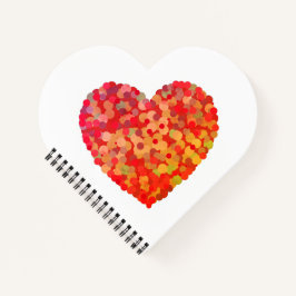 Cuaderno Arte de Confeti de Corazón Abstracto