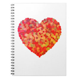 Cuaderno Arte de Confeti de Corazón Abstracto