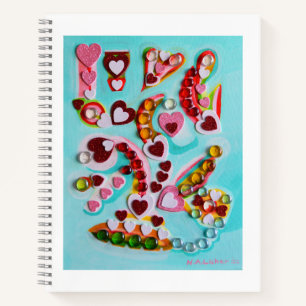 Cuaderno Arte de corazones de amor