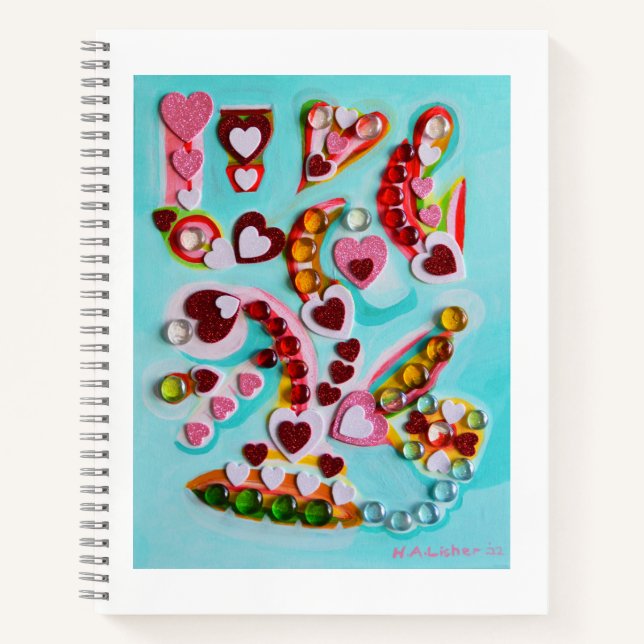 Cuaderno Arte de corazones de amor (Anverso)