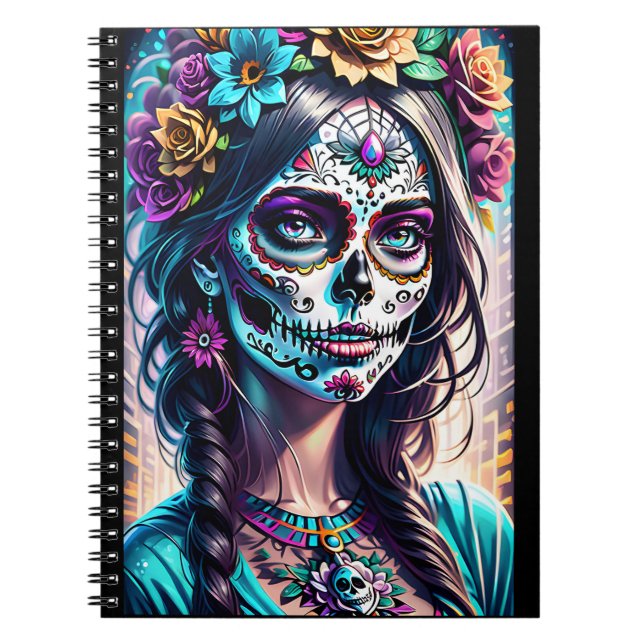 Cuaderno Arte de Cráneo de Azúcar - Elegancia urbana (Frente)