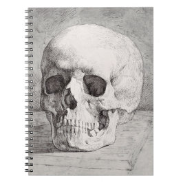 Cuaderno Arte de cráneo gráfico: diseño de tinta minimalist