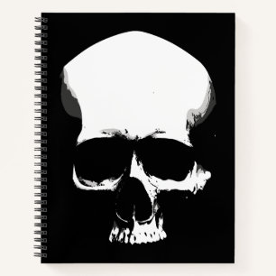 Cuaderno Arte de cráneo monocromo