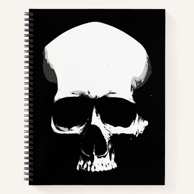 Cuaderno Arte de cráneo monocromo (Anverso)