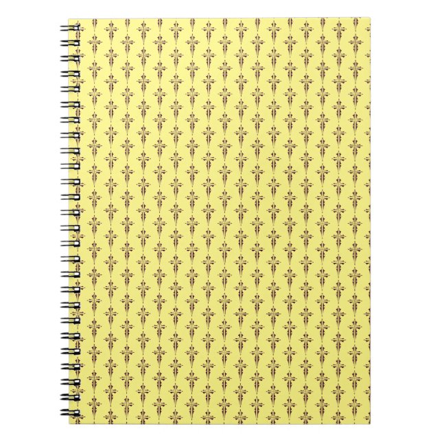 Cuaderno Arte de Cruz Cristiana Púrpura Real (Frente)