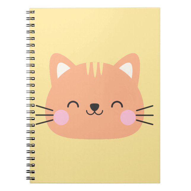 Cuaderno Arte de cumpleaños de gato para niños (Frente)