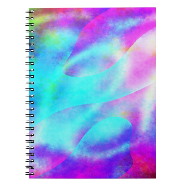 Cuaderno Arte de degradado de arcoiris de la Neón Pastel (Frente)