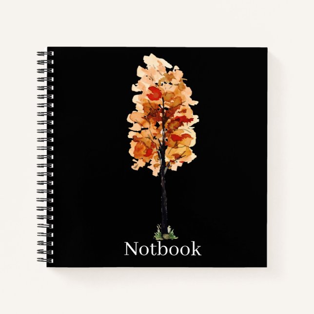 Cuaderno Arte de dibujo de flores boho personalizado para b (Anverso)