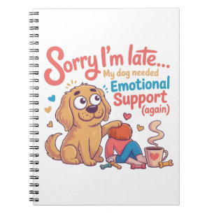 Cuaderno Arte de dibujos animados de apoyo emocional de per