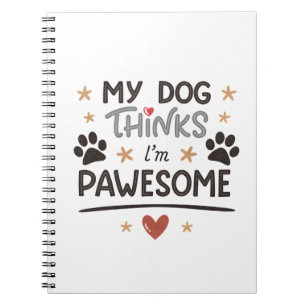 Cuaderno Arte de dibujos animados de perro juguetón impresi