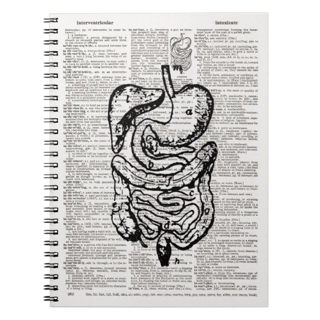 Cuaderno Arte de diccionario de Ilustracion médico (Frente)