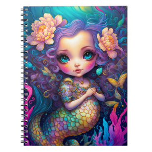 Cuaderno Arte de fantasía con sirena