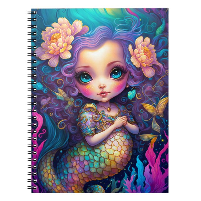 Cuaderno Arte de fantasía con sirena (Frente)