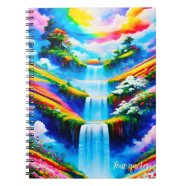 Cuaderno Arte de fantasía de cascada surrealista (Frente)