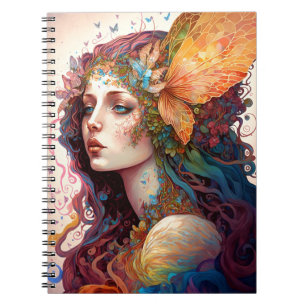 Cuaderno Arte de fantasía de diosa arcoiris