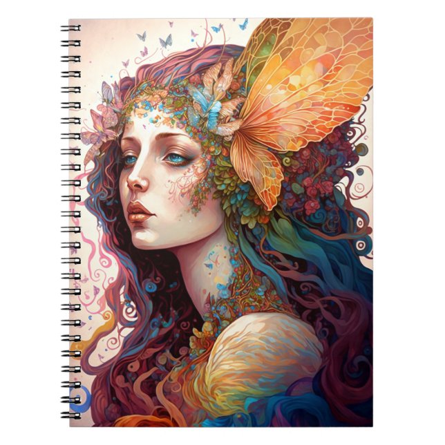 Cuaderno Arte de fantasía de diosa arcoiris (Frente)