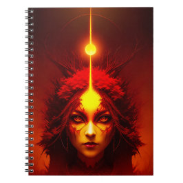 Cuaderno Arte de fantasía de diosa de fuego