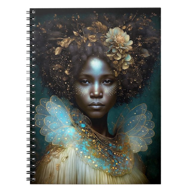 Cuaderno Arte de fantasía de diosa negra (Frente)
