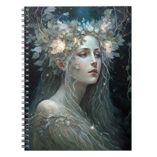 Cuaderno Arte de fantasía de la diosa plateada