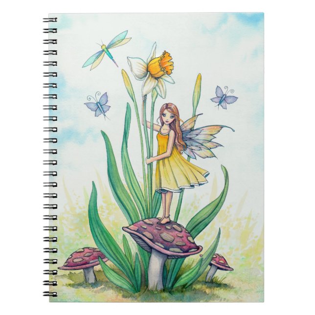 Cuaderno Arte de fantasía de la hada del narciso (Frente)