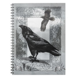 Cuaderno Arte de fantasía de Raven victoriano gótico