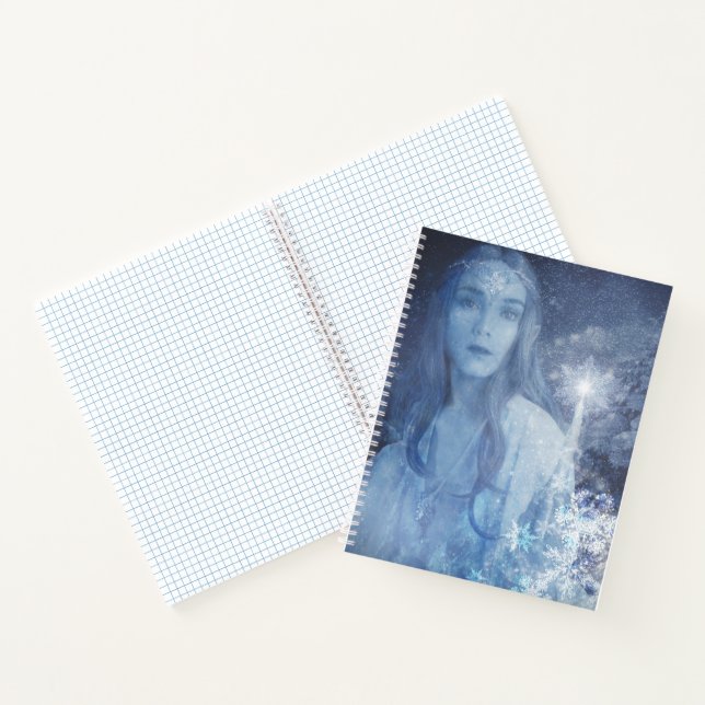 Cuaderno Arte de fantasía de reina de la nieve Navidades (Interior)